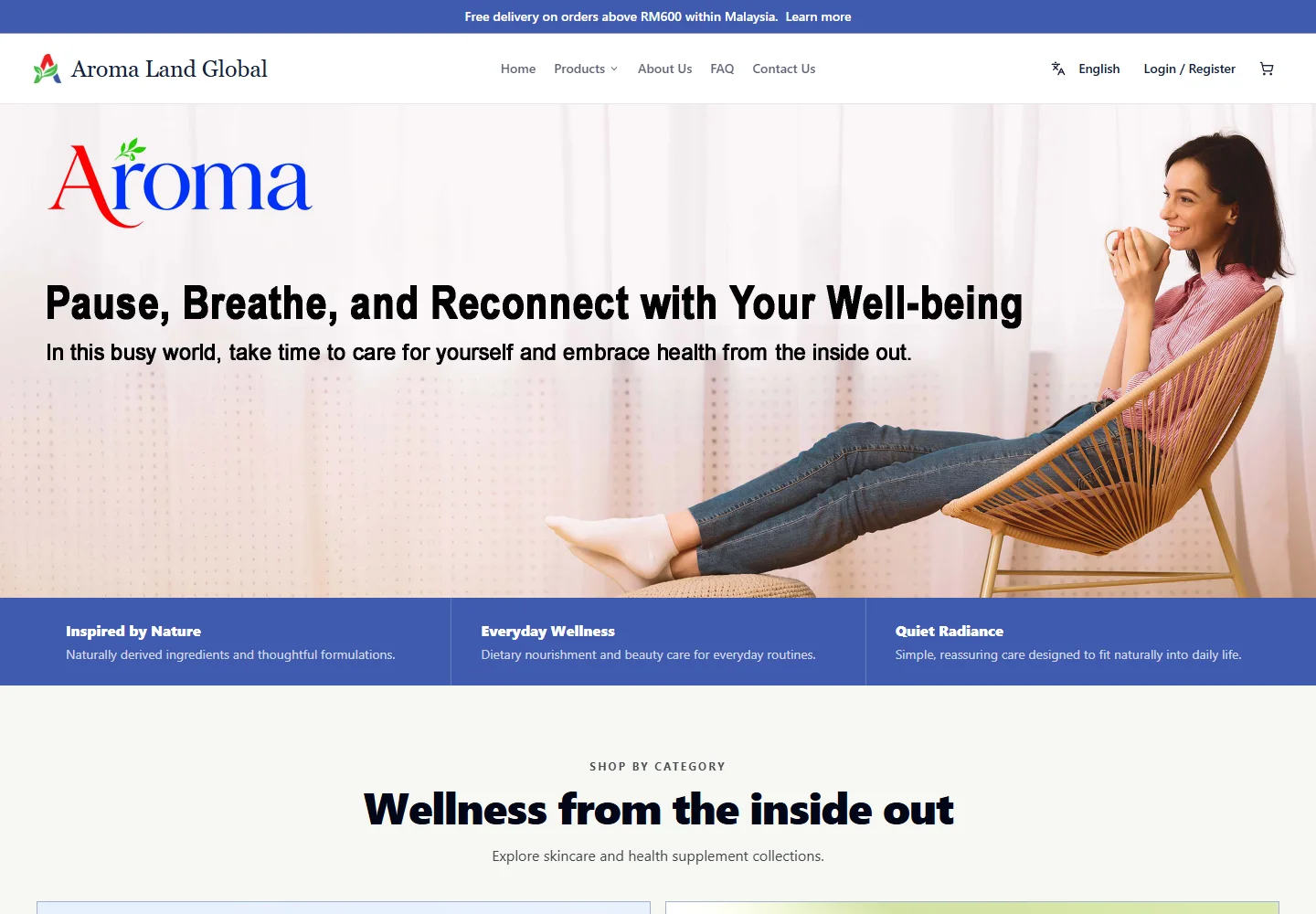 Aroma Land Global public website